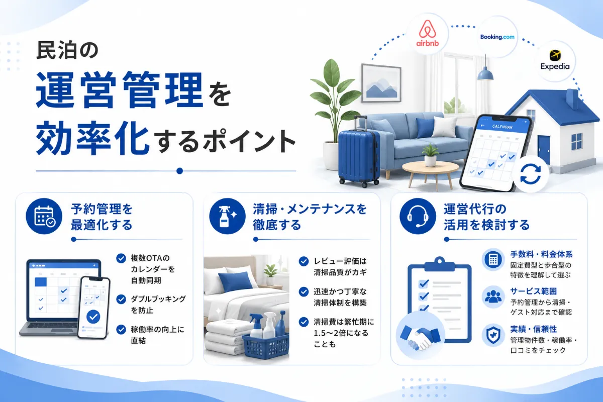 民泊の運営管理を効率化するポイント